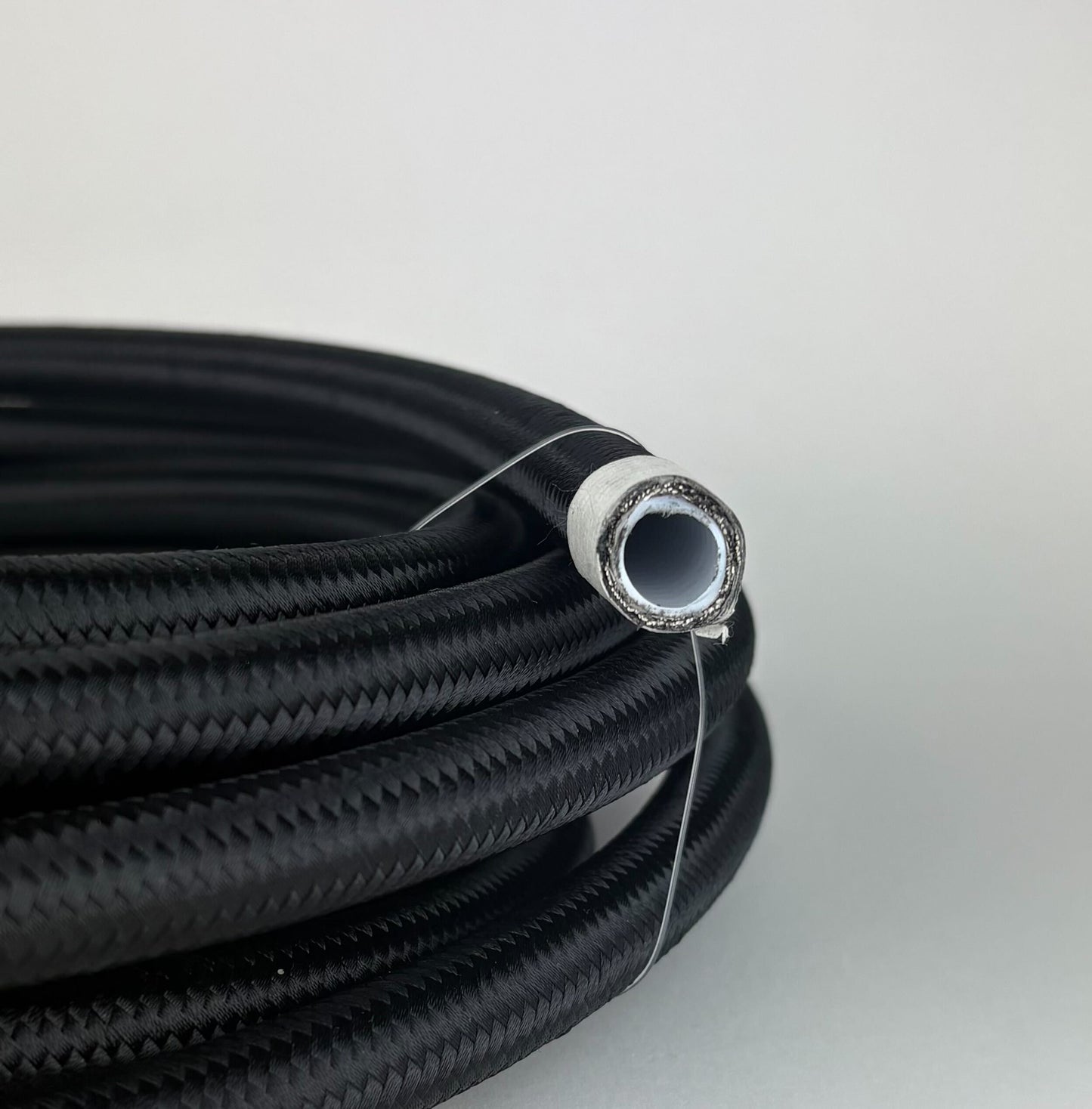8AN PTFE Fuel Line Black Nylon Braided Hose E85 & Race Fuel Safe (view 2)