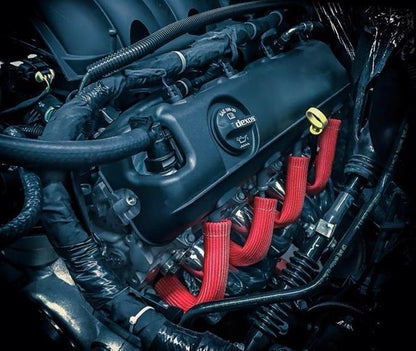 LSx Performance Spark Plug Wire & Heat Boot Combo (Red 45 Wires & Red Boots)