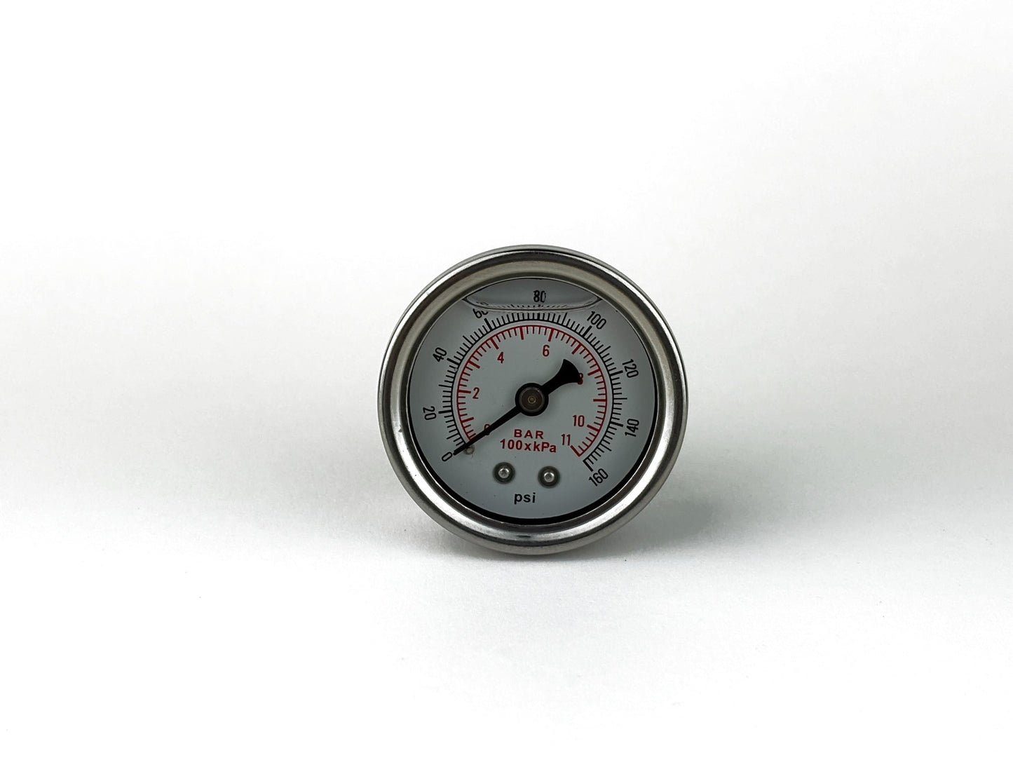 Pressure gauge on a white background