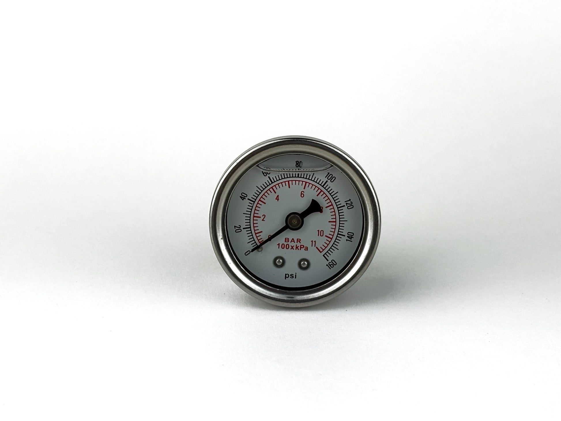Pressure gauge on a white background