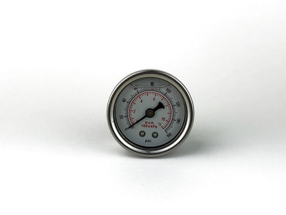 Pressure gauge on a white background