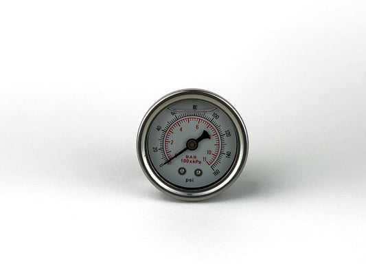 Pressure gauge on a white background