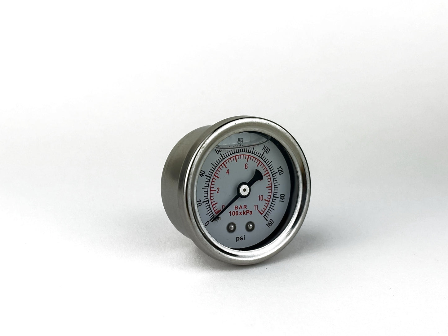 Fuel Pressure Gauge 0-100 PSI White Face 1/8 NPT