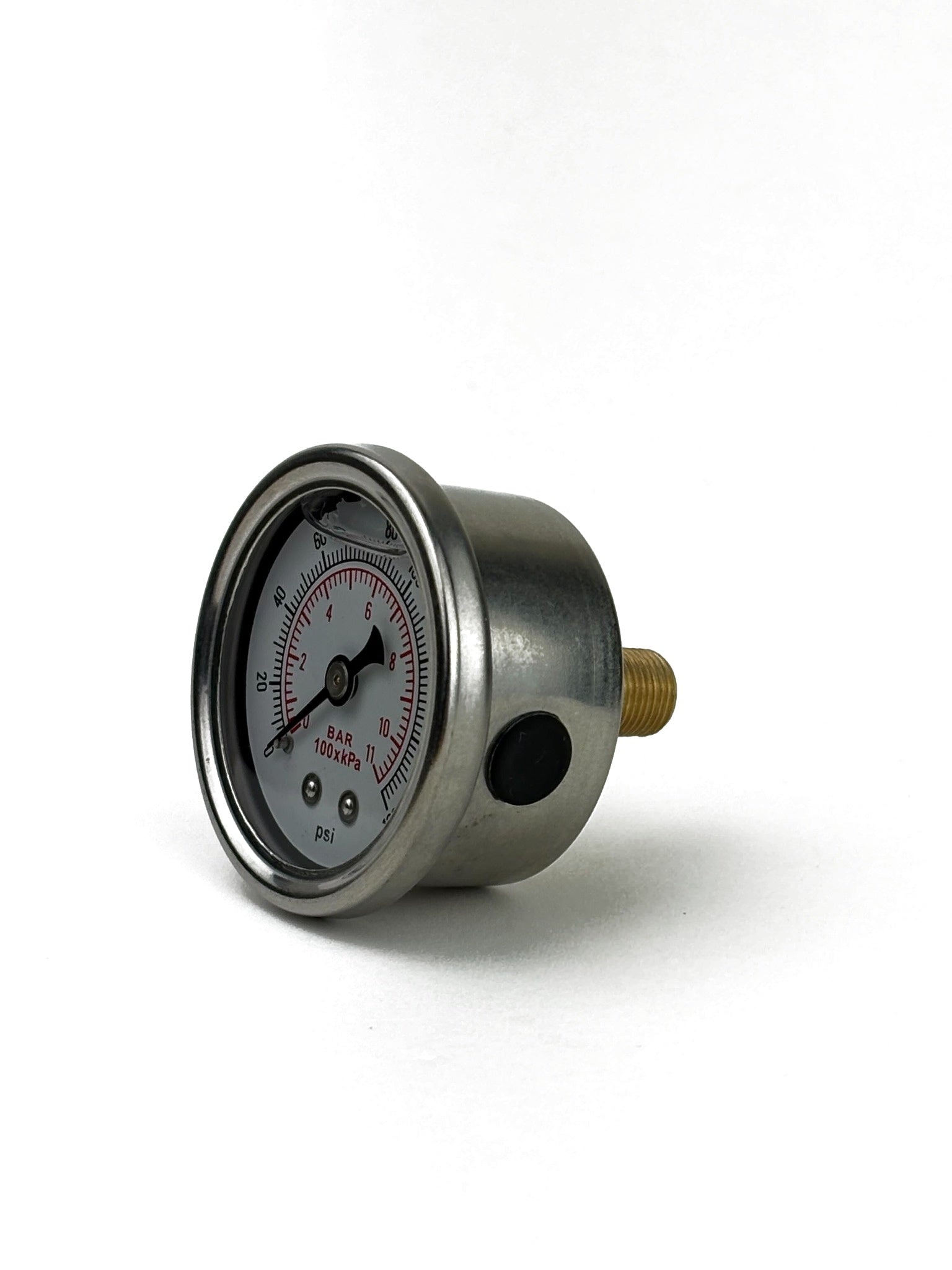 Fuel Pressure Gauge 0-100 PSI White Face 1/8 NPT (view 4)