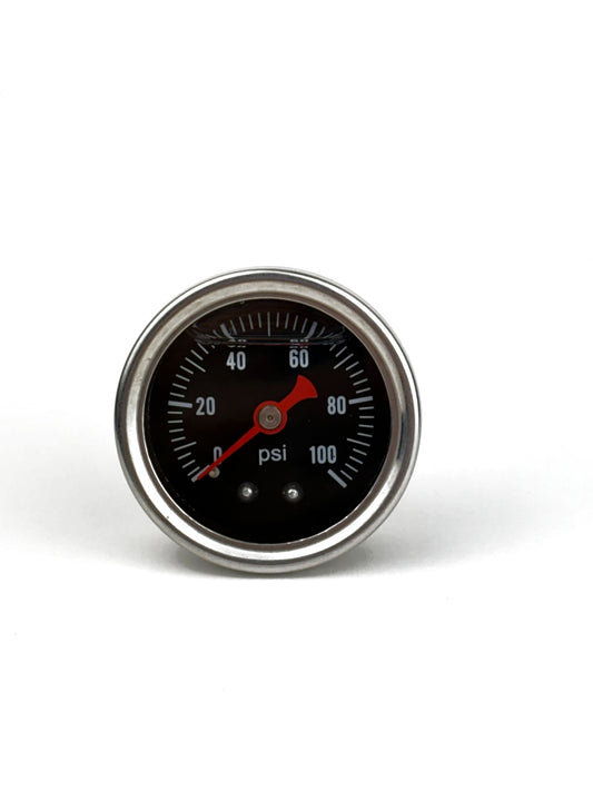 Fuel Pressure Gauge 0-100 PSI Black Face 1/8 NPT