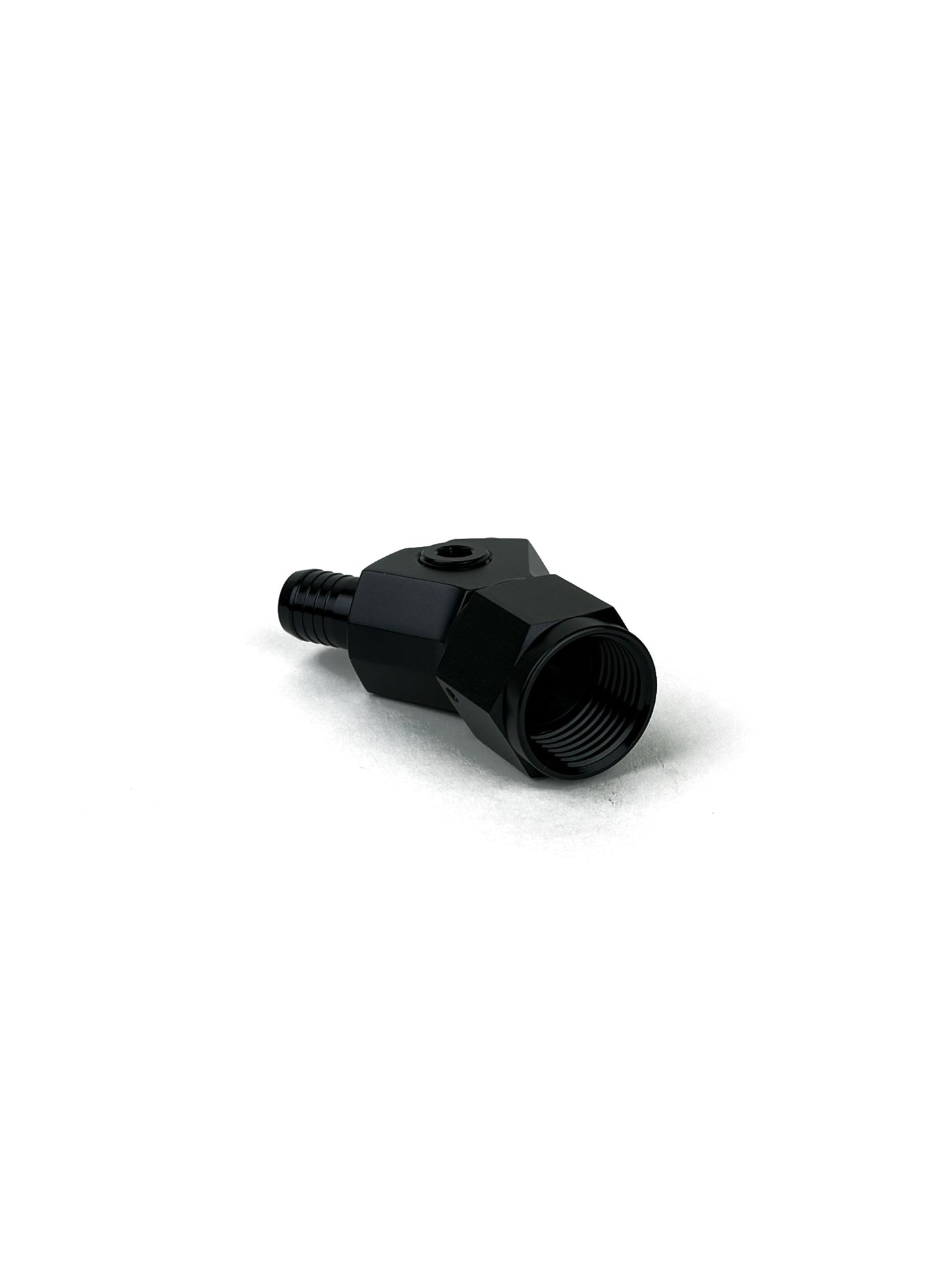 8AN to 10mm Y-Adapter Black Anodized Billet Fuel Distribution Fitting (view 2)