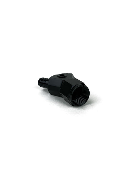 8AN to 10mm Y-Adapter Black Anodized Billet Fuel Distribution Fitting (view 2)