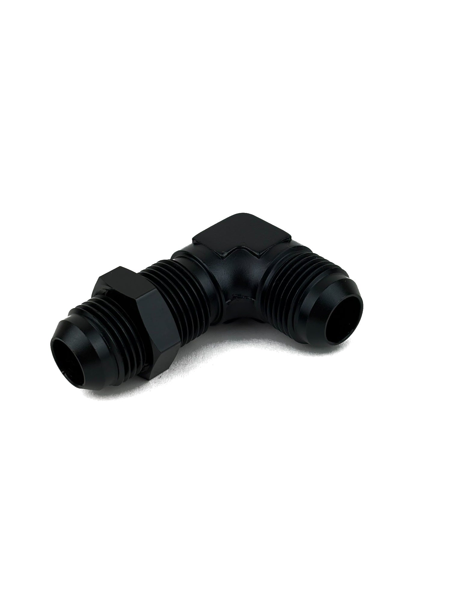 Bulkhead Fitting Black Anodized with Jam Nut & Crush Washers E85 Safe