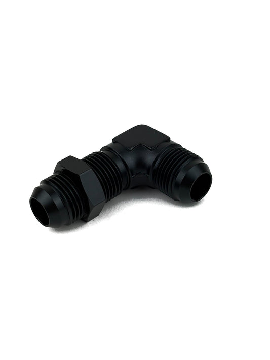 Bulkhead Fitting Black Anodized with Jam Nut & Crush Washers E85 Safe
