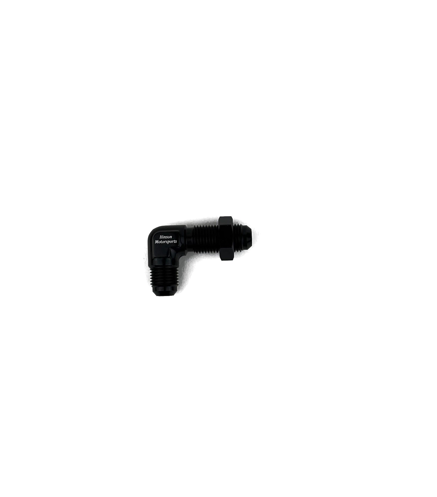Bulkhead Fitting Black Anodized with Jam Nut & Crush Washers E85 Safe (view 5)