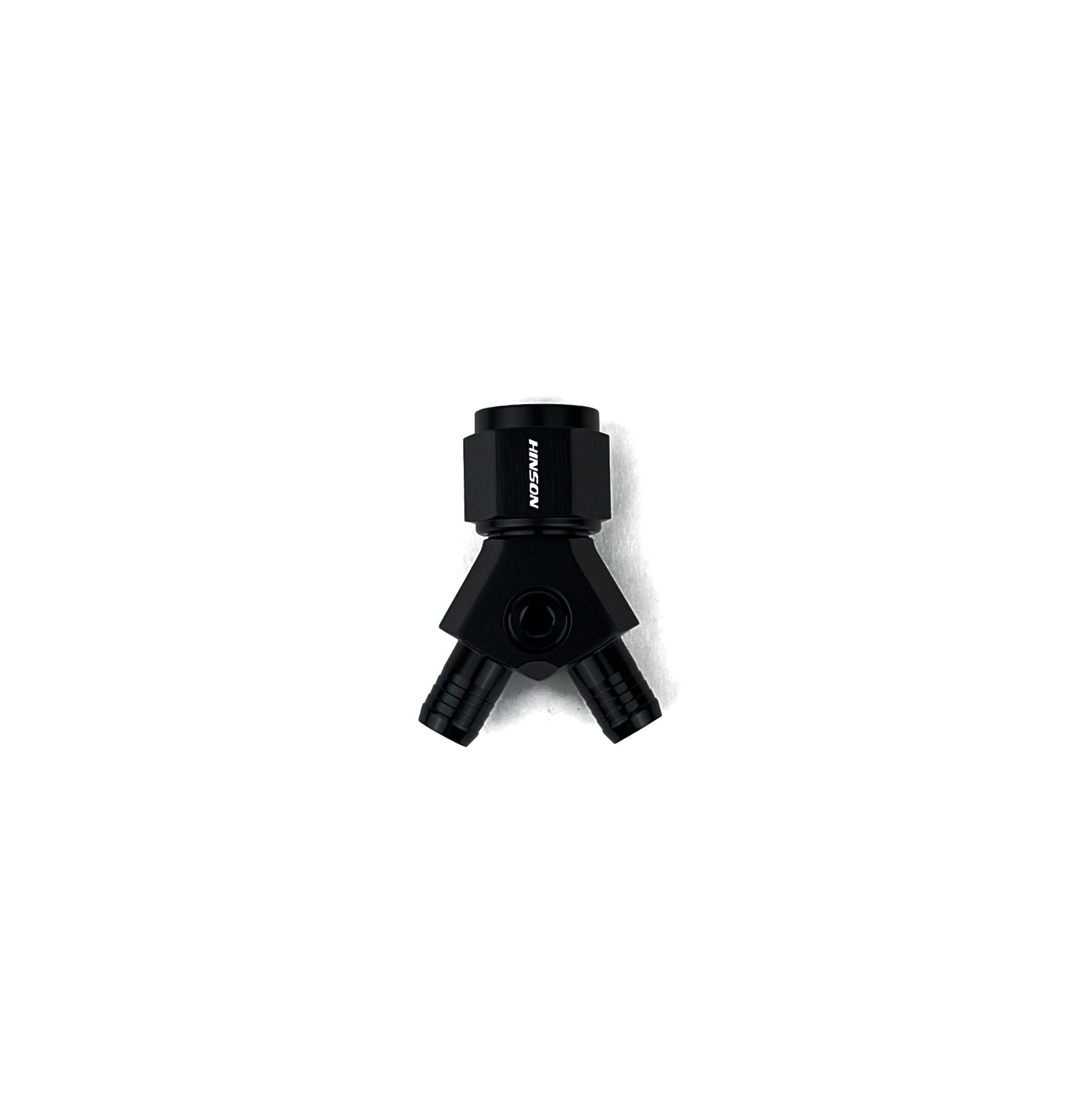 8AN to 10mm Y-Adapter Black Anodized Billet Fuel Distribution Fitting (view 4)