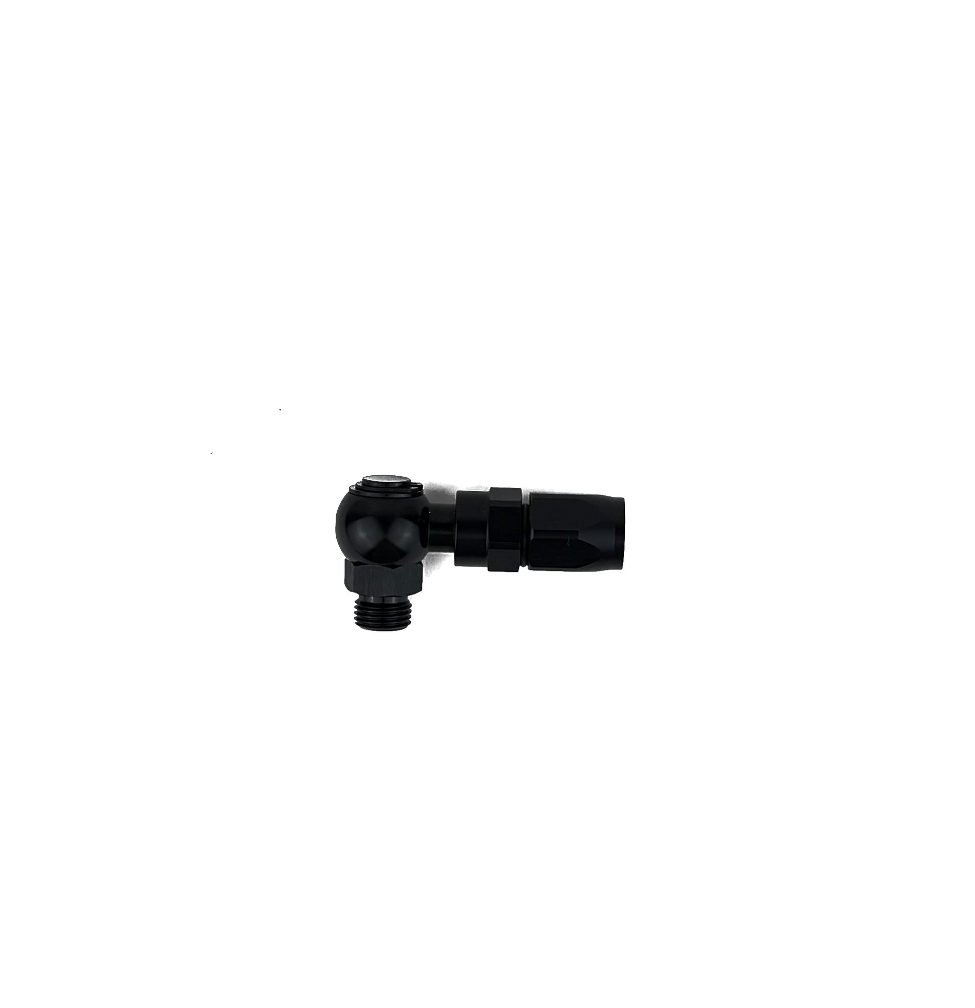 Hinson Motorsports banjo hose end PTFE black 6AN ORB male E85 safe (view 3)