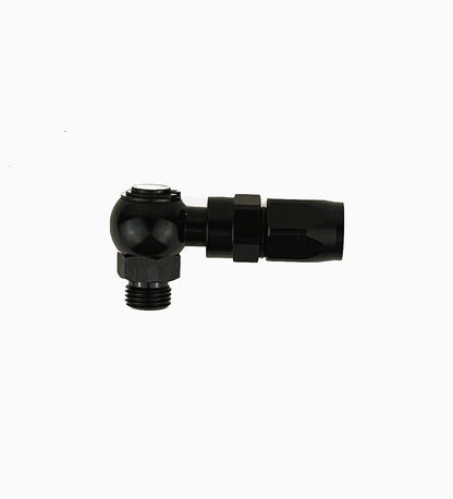 Hinson Motorsports banjo hose end PTFE black 6AN ORB male E85 safe