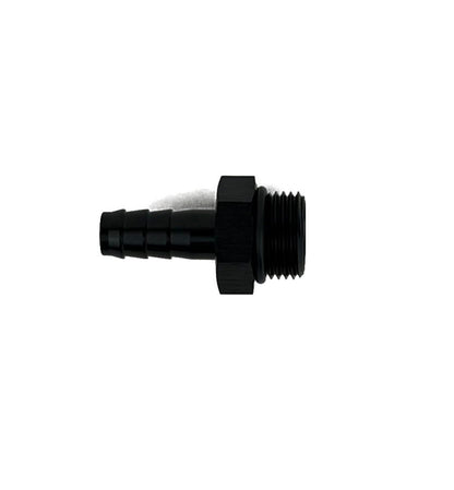 -8 ORB to 10mm Barb Adapter Black with O-Ring E85 Safe (view 2)