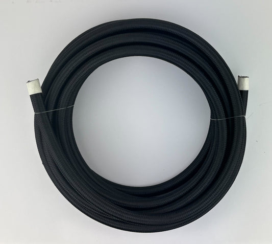 20' Black Nylon braid PTFE Fuel Line 8AN