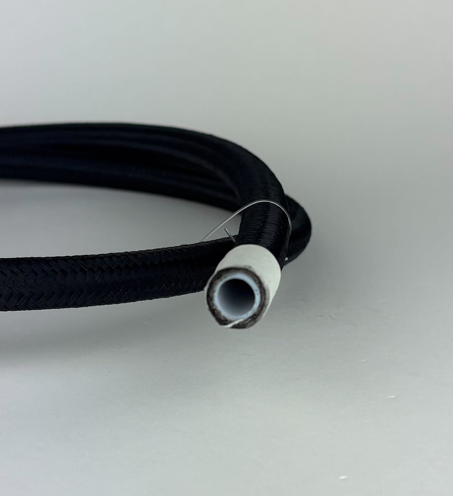 6AN PTFE Fuel Line Black Nylon Braided Hose E85 & Race Fuel Safe