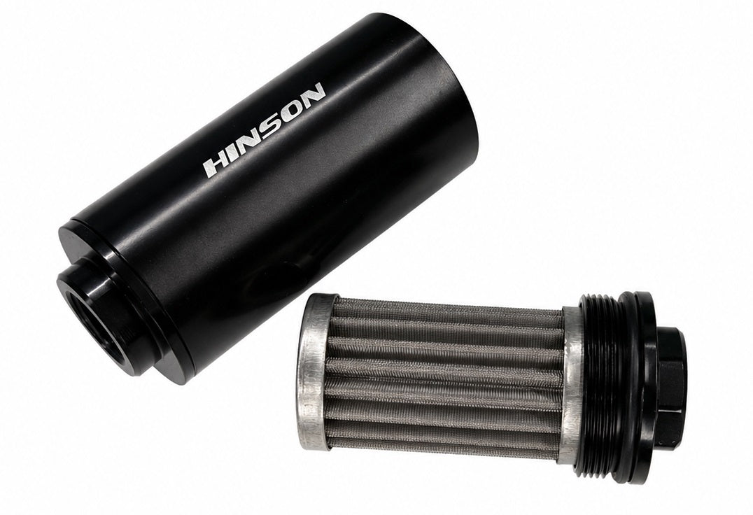 Fuel Filter 6AN/8AN/10AN Washable 100µm Stainless Element E85 & Diesel Safe (view 2)