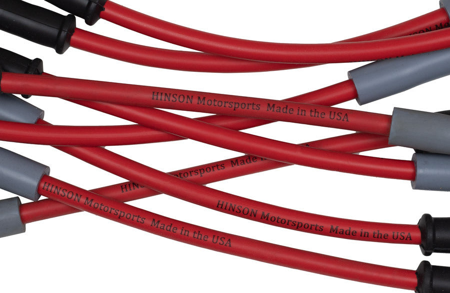 LSx Performance Spark Plug Wire & Heat Boot Combo (Red Wires & Black Boots)